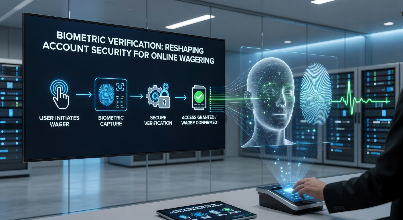 Secure biometric login process displayed on a mobile wagering app interface