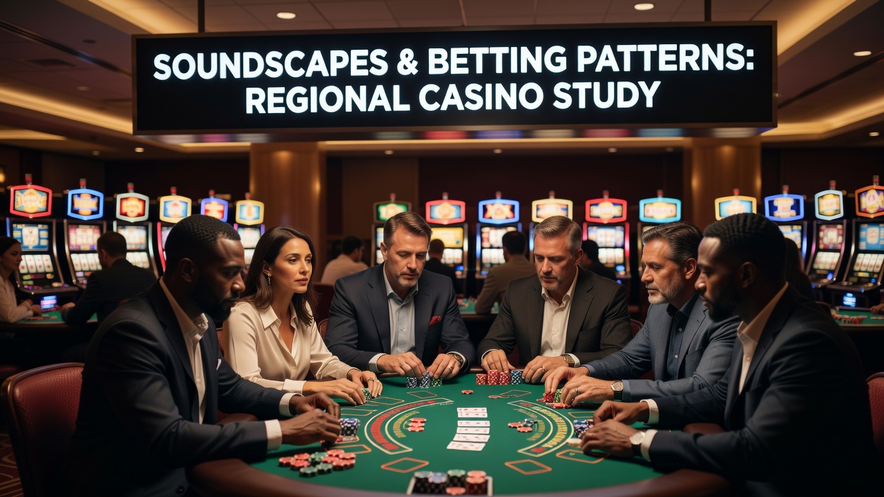 Casino floor with table games and ambient sound elements influencing player activity