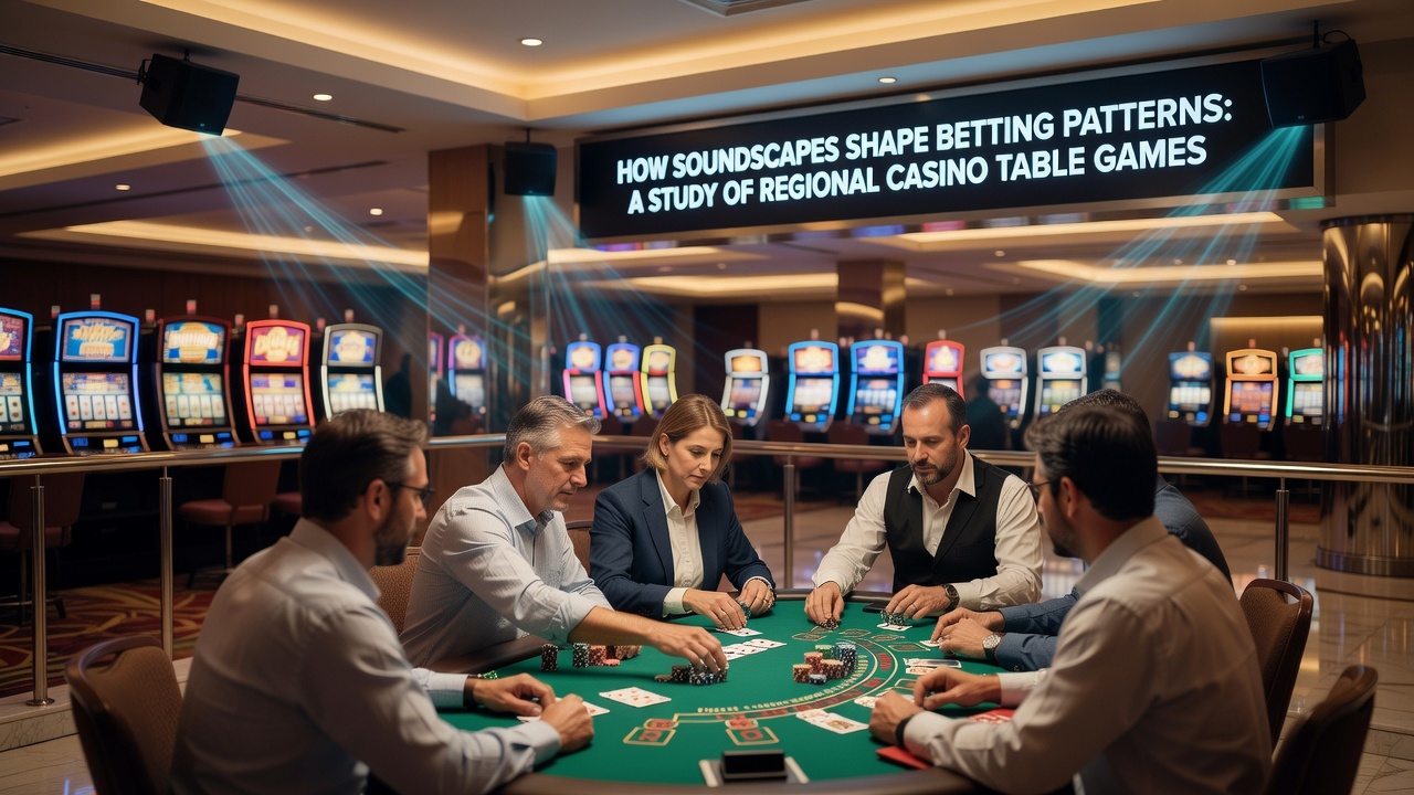 Close-up view of roulette table with surrounding audio environment