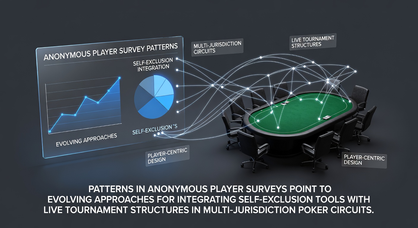 Anonymous player survey data visualization showing self-exclusion trends across poker tournaments